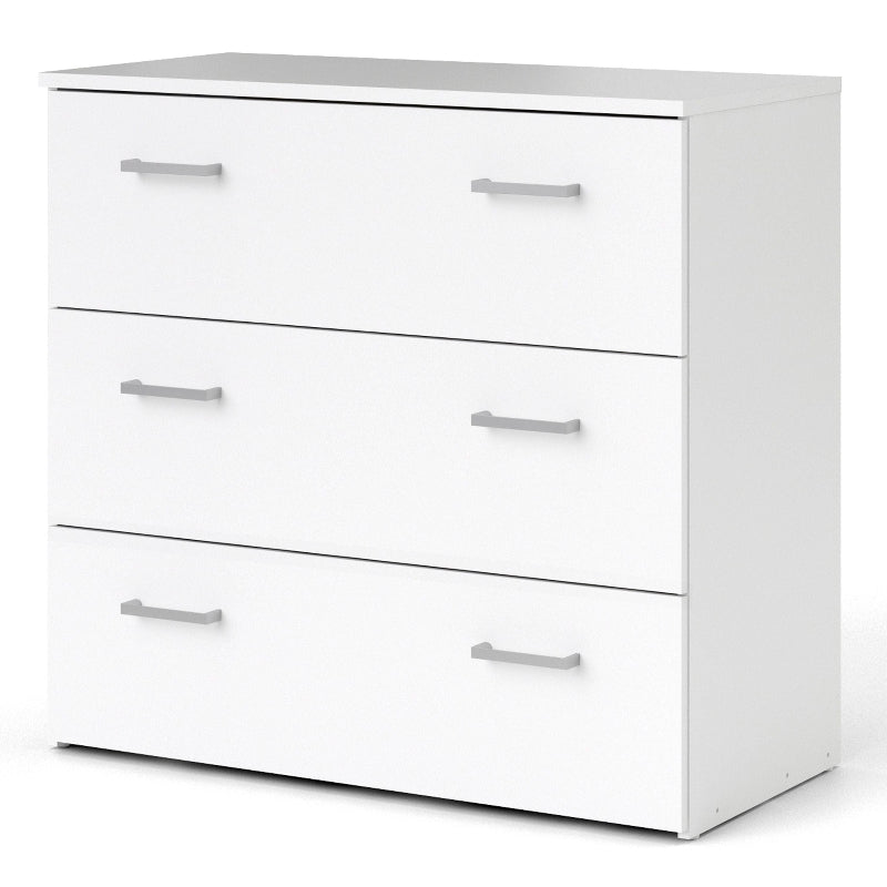 Space White Chest of 3 Drawers - White Tree Furniture