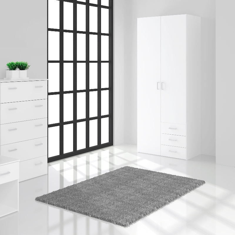 Space White Wardrobe w/ 2 Doors & 3 Drawers 2000 - White Tree Furniture