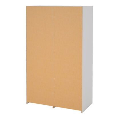 Line White Wardrobe w/ 2 Sliding Doors & 4 Drawers - White Tree Furniture