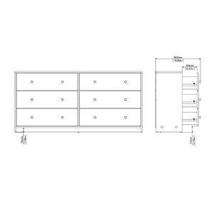 May White Chest w/ 6 Drawers - White Tree Furniture