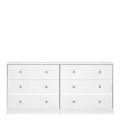 May White Chest w/ 6 Drawers - White Tree Furniture