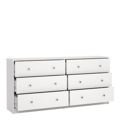 May White Chest w/ 6 Drawers - White Tree Furniture