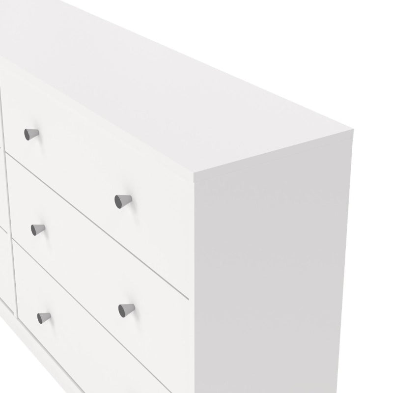 May White Chest w/ 6 Drawers - White Tree Furniture