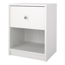 May White Bedside Table w/ 1 Drawer - White Tree Furniture