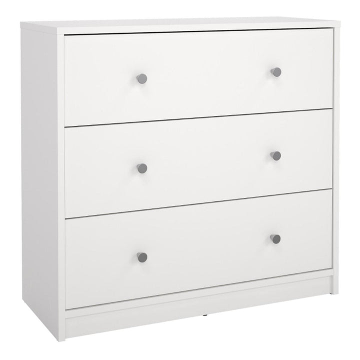 May White Chest w/ 3 Drawers - White Tree Furniture