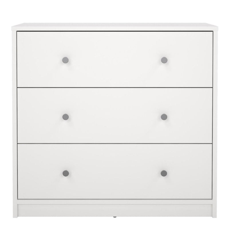 May White Chest w/ 3 Drawers - White Tree Furniture