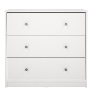 May White Chest w/ 3 Drawers - White Tree Furniture