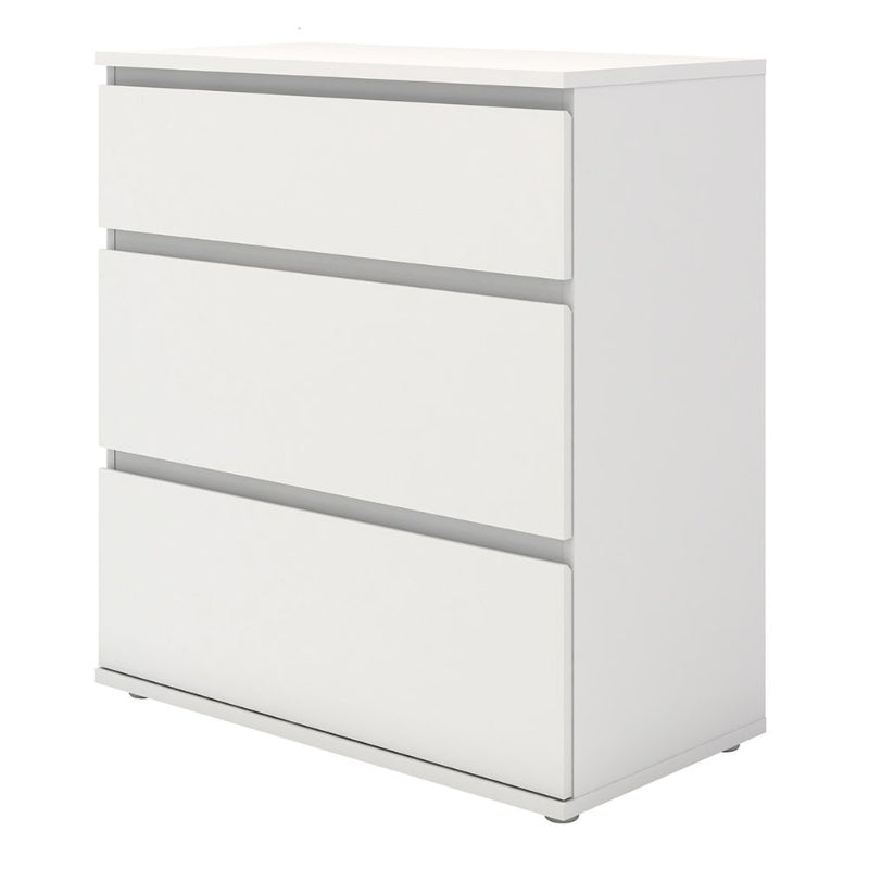 Nova White Chest of 3 Drawers - White Tree Furniture