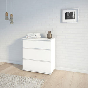 Nova White Chest of 3 Drawers - White Tree Furniture