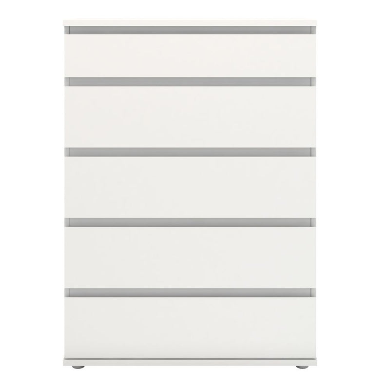 Nova White Chest of 5 Drawers - White Tree Furniture