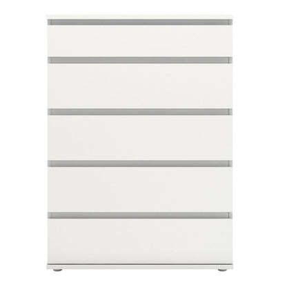 Nova White Chest of 5 Drawers - White Tree Furniture