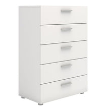 Pepe White Chest of 5 Drawers - White Tree Furniture