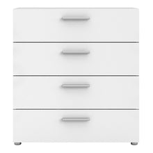 Pepe White Chest of 4 Drawers - White Tree Furniture