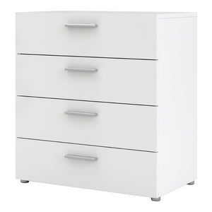 Pepe White Chest of 4 Drawers - White Tree Furniture