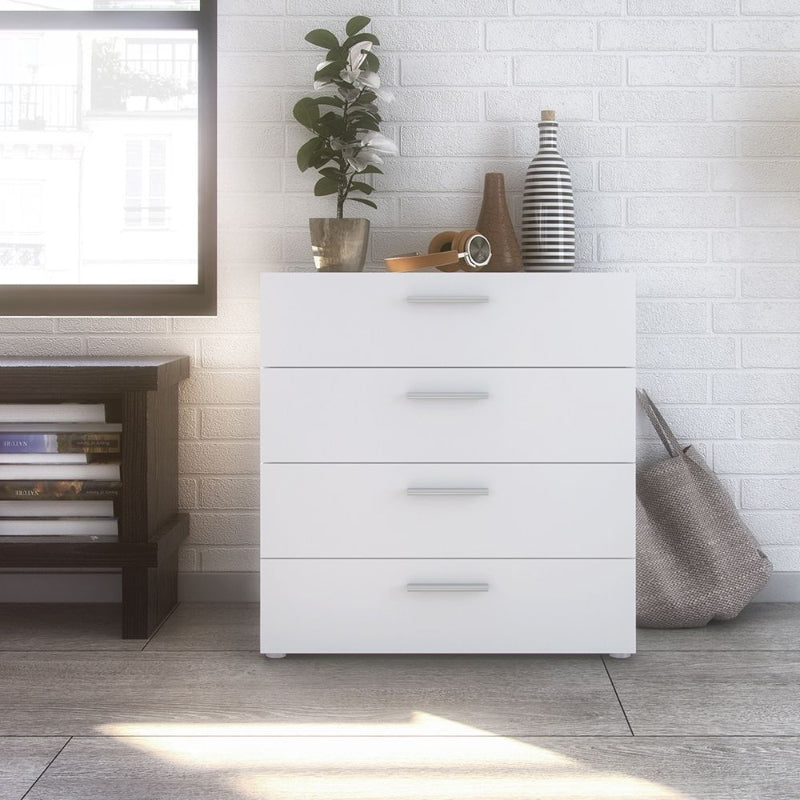 Pepe White Chest of 4 Drawers - White Tree Furniture