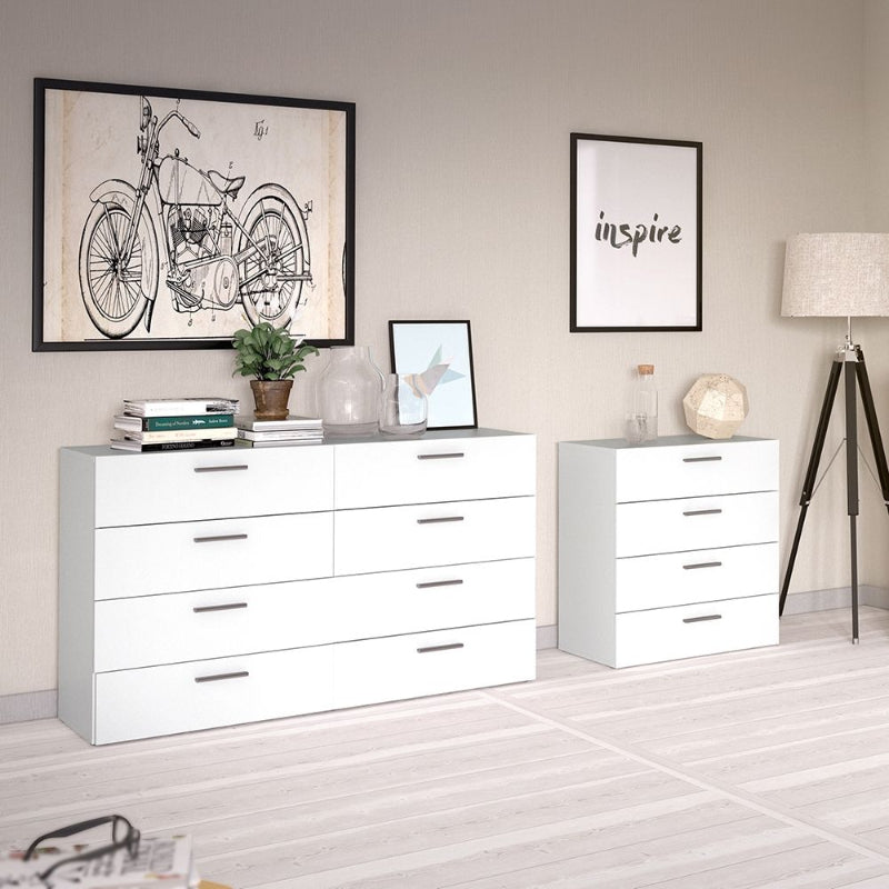 Pepe White Chest of 4 Drawers - White Tree Furniture