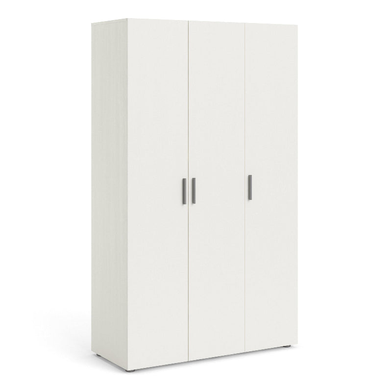 Pepe White Woodgrain Wardrobe w/ 3 Doors - White Tree Furniture