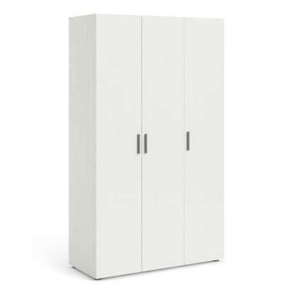 Pepe White Woodgrain Wardrobe w/ 3 Doors - White Tree Furniture