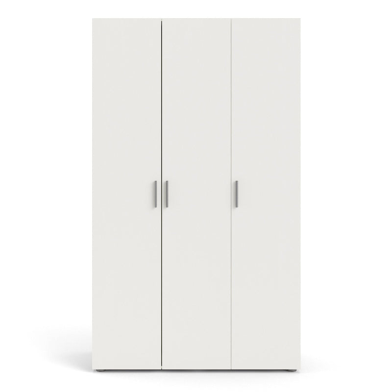 Pepe White Woodgrain Wardrobe w/ 3 Doors - White Tree Furniture