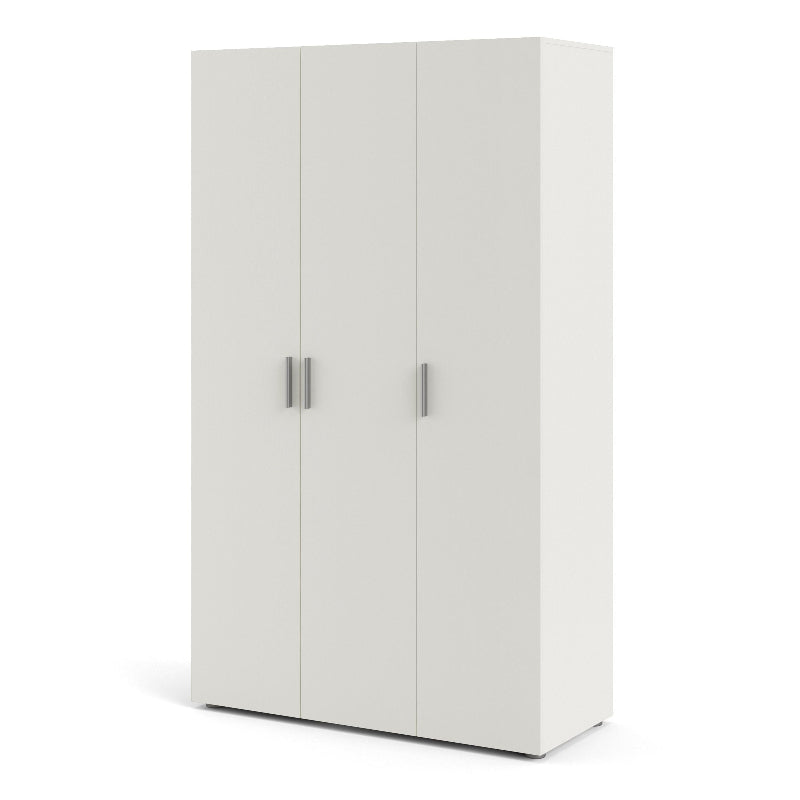 Pepe White Woodgrain Wardrobe w/ 3 Doors - White Tree Furniture