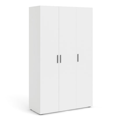 Pepe White Wardrobe w/ 3 Doors - White Tree Furniture