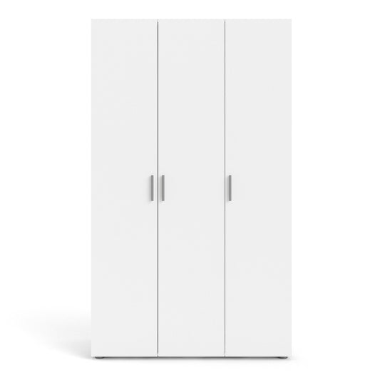 Pepe White Wardrobe w/ 3 Doors - White Tree Furniture