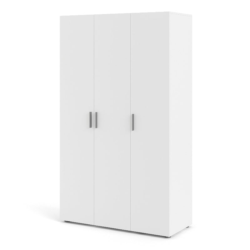 Pepe White Wardrobe w/ 3 Doors - White Tree Furniture