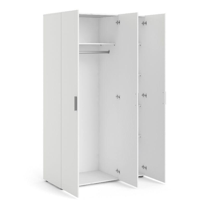 Pepe White Wardrobe w/ 3 Doors - White Tree Furniture