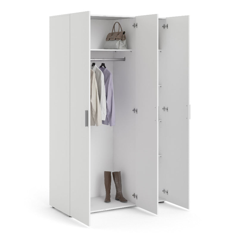 Pepe White Wardrobe w/ 3 Doors - White Tree Furniture