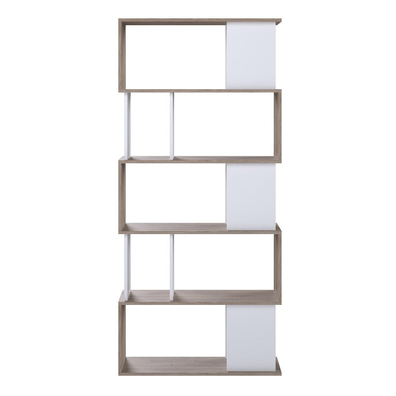 Maze Open Bookcase in Jackson Hickory Oak & White - White Tree Furniture