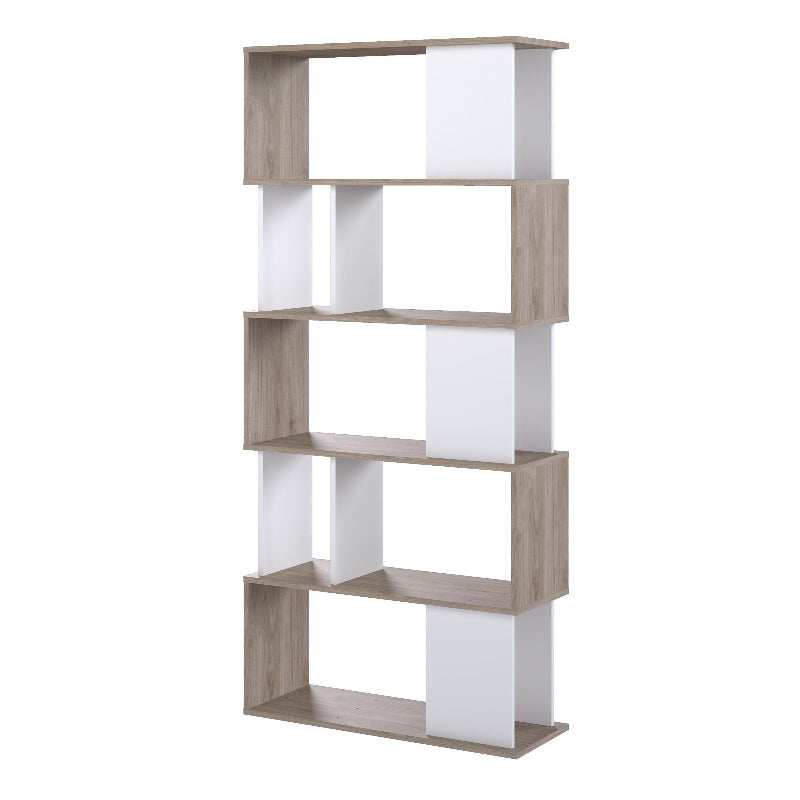 Maze Open Bookcase in Jackson Hickory Oak & White - White Tree Furniture