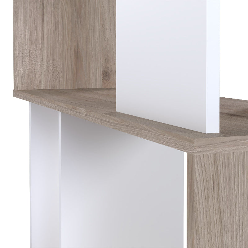 Maze Open Bookcase in Jackson Hickory Oak & White - White Tree Furniture