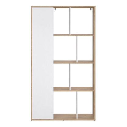 Maze Bookcase in Jackson Hickory & High Gloss White - White Tree Furniture