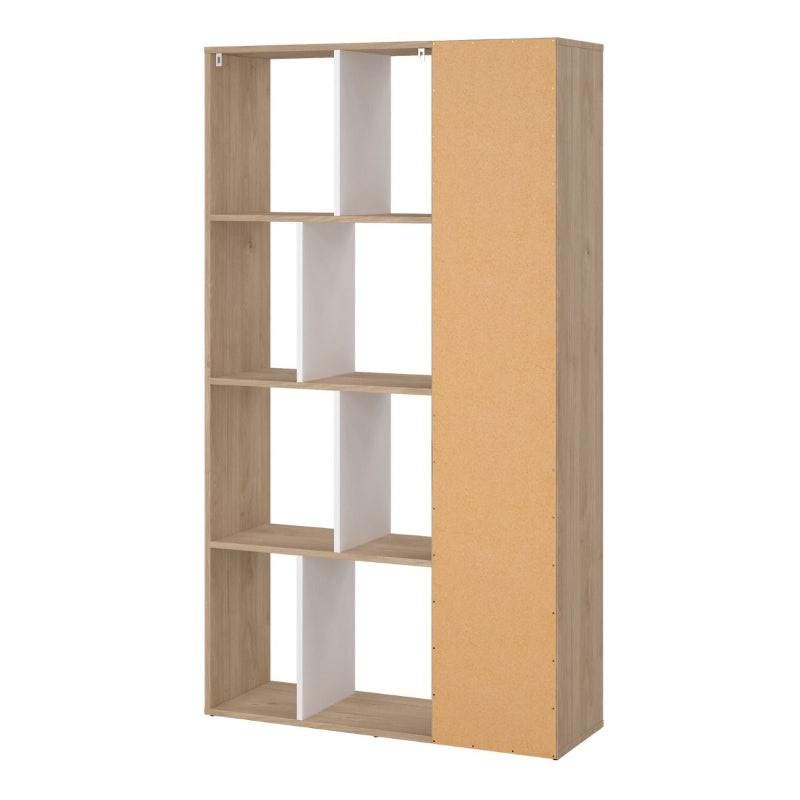 Maze Bookcase in Jackson Hickory & High Gloss White - White Tree Furniture