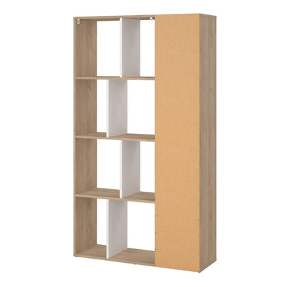 Maze Bookcase in Jackson Hickory & High Gloss White - White Tree Furniture