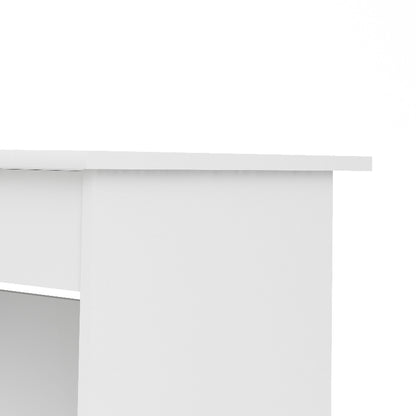 Function Plus White Desk w/ 4 Handleless Drawers - White Tree Furniture