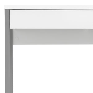 Function Plus Desk w/ 2 Drawers in White High Gloss - White Tree Furniture