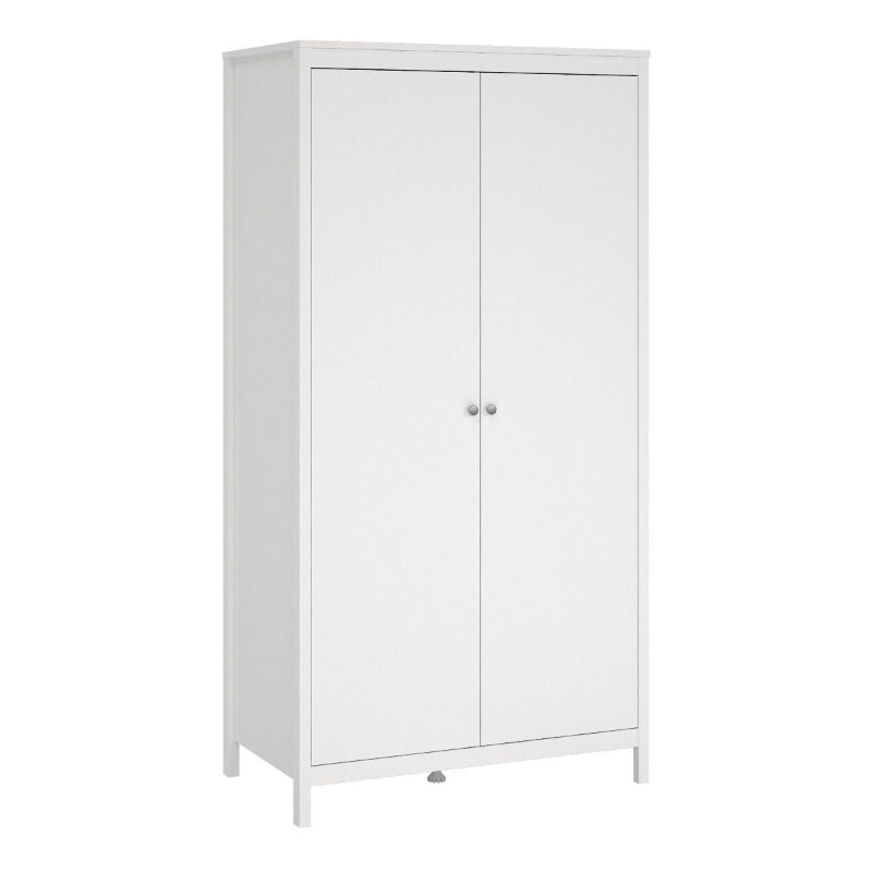 MADRID WHITE SET- Bedside + Drawer Chest + Wardrobe - White Tree Furniture