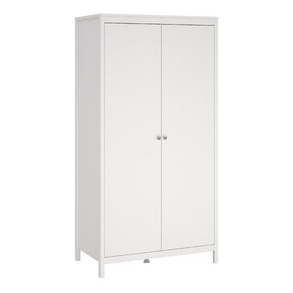 MADRID WHITE SET- Bedside + Drawer Chest + Wardrobe - White Tree Furniture