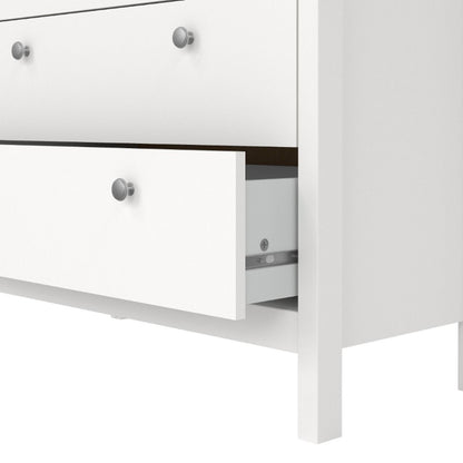 Madrid White Chest 3+2 Drawers - White Tree Furniture