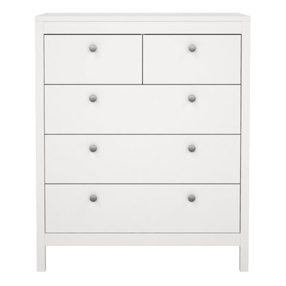 Madrid White Chest 3+2 Drawers - White Tree Furniture