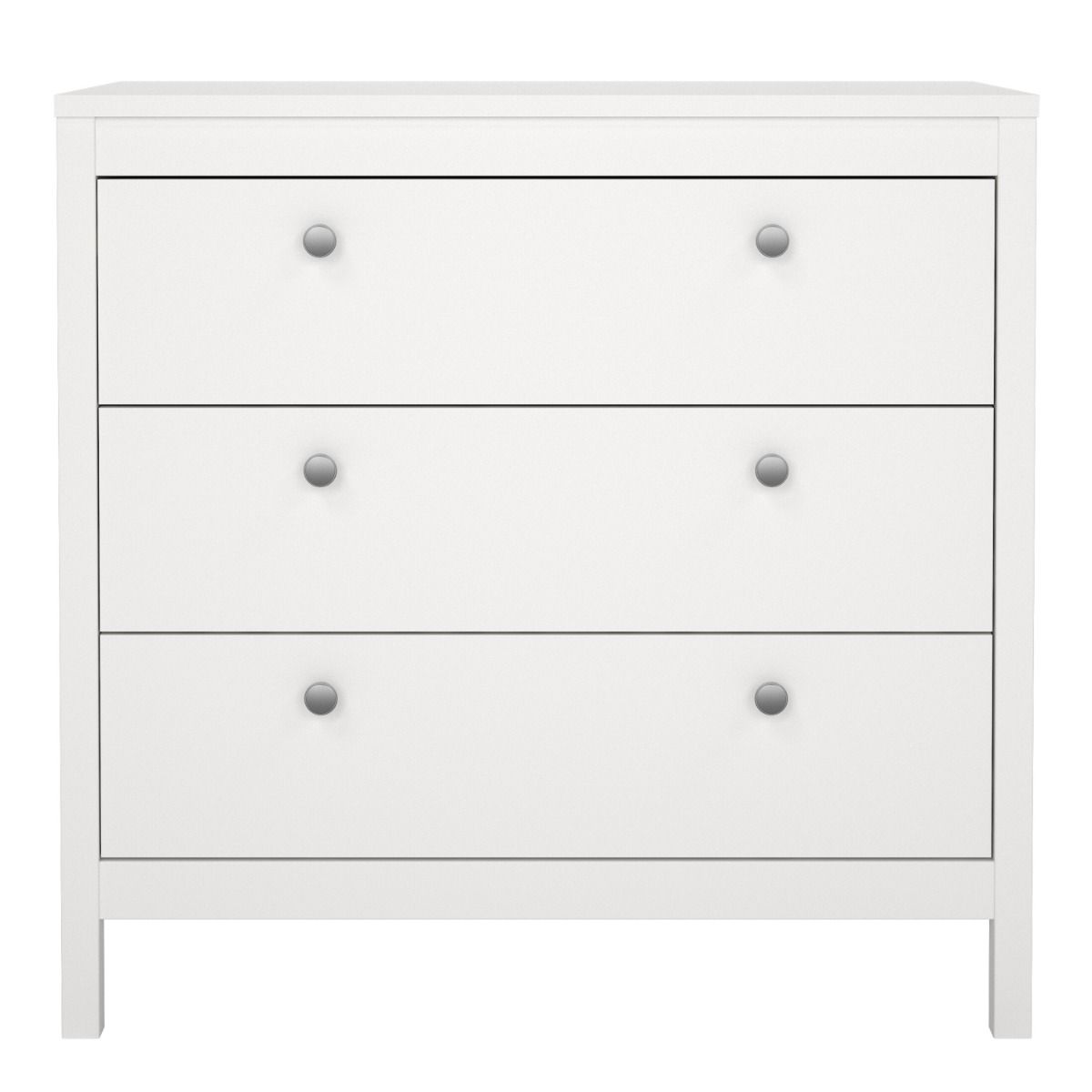 Madrid White Chest w/ 3 Drawers