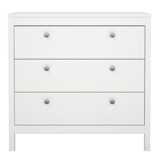 Madrid White Chest w/ 3 Drawers