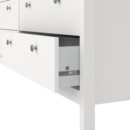 Madrid White Double Dresser 4+4 Drawers - White Tree Furniture