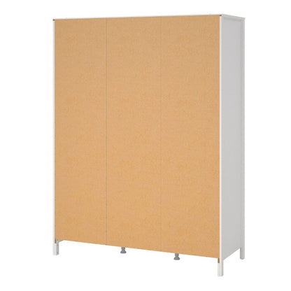 Madrid White Wardrobe w/ 3 Doors - White Tree Furniture