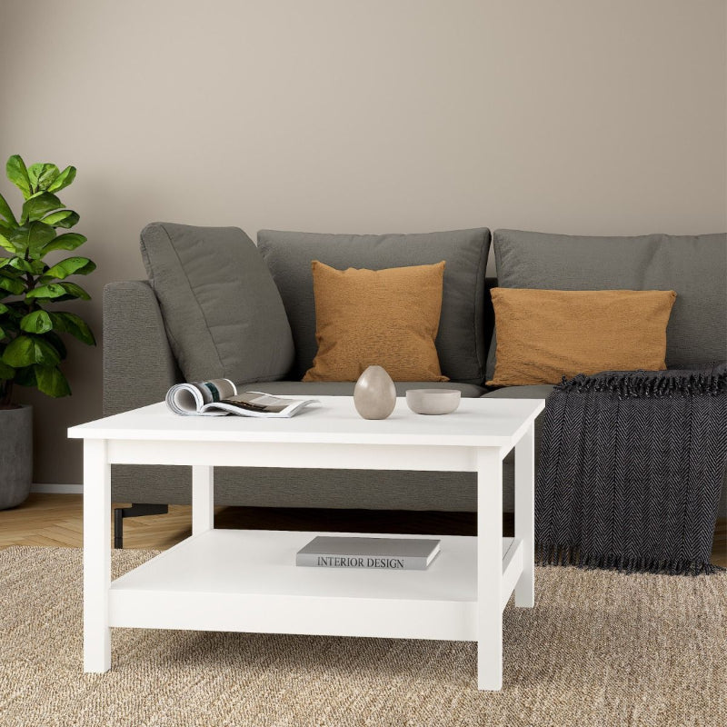 Madrid Square White Coffee Table - White Tree Furniture