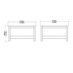 Madrid Square White Coffee Table - White Tree Furniture