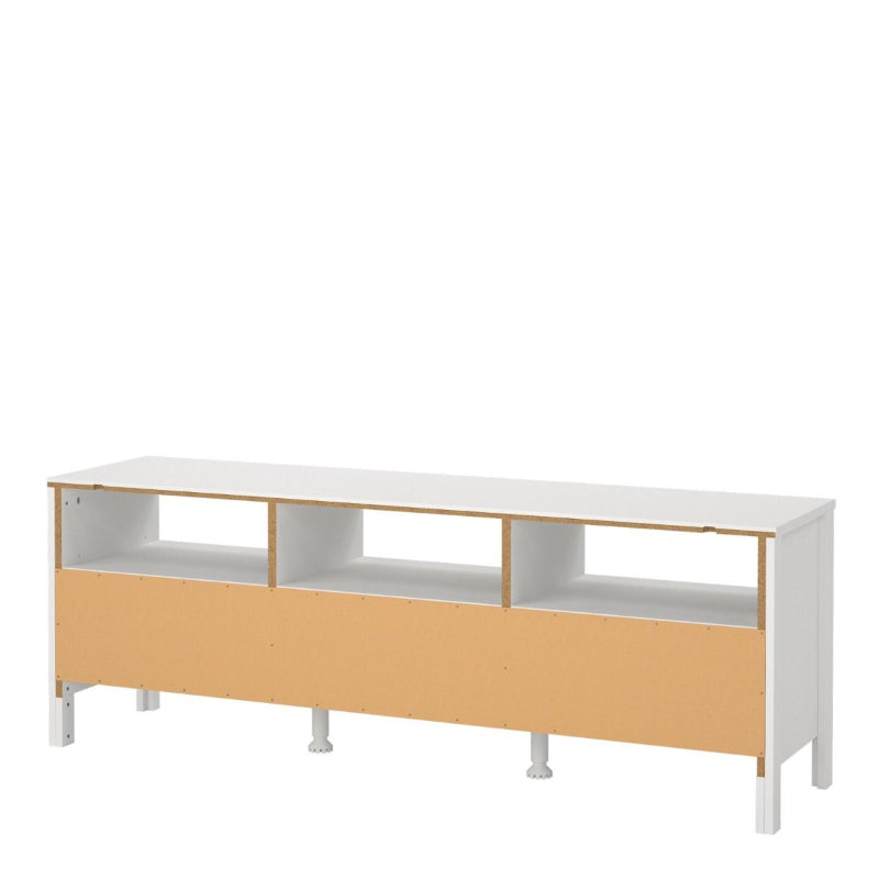 Madrid White TV Unit w/ 3 Drawers - White Tree Furniture