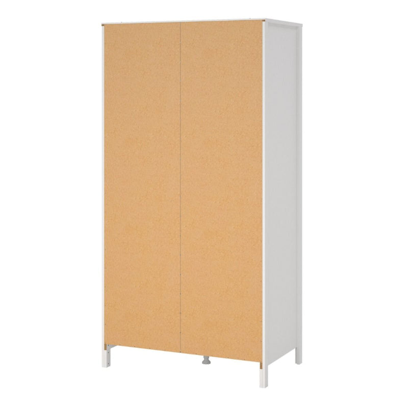 Madrid White Wardrobe with 2 Doors - White Tree Furniture