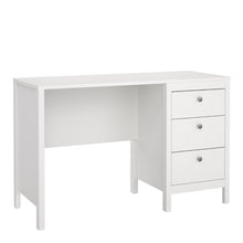 Madrid White Desk with 3 Drawers - White Tree Furniture